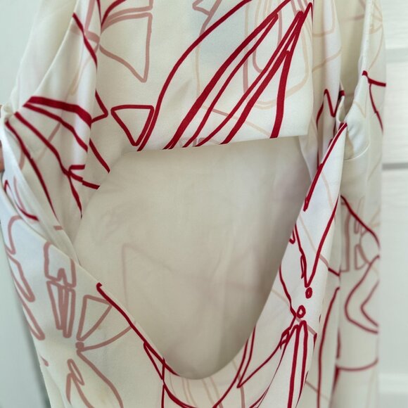 C/MEO Collective Red Abstract Leaf Print Dress - Picture 7 of 7